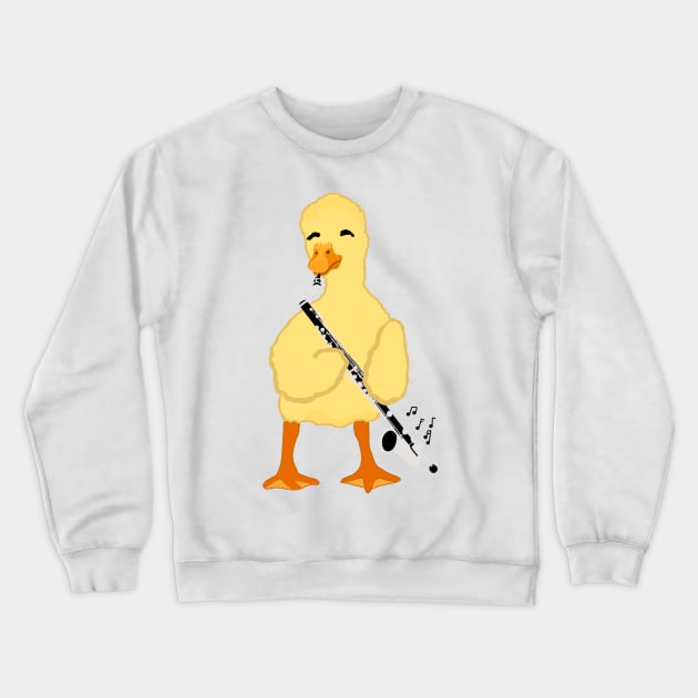 Bass Clarinet Duck Crewneck Sweatshirt by Artstuffs121